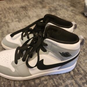Youth Classic White and Gray Sneakers